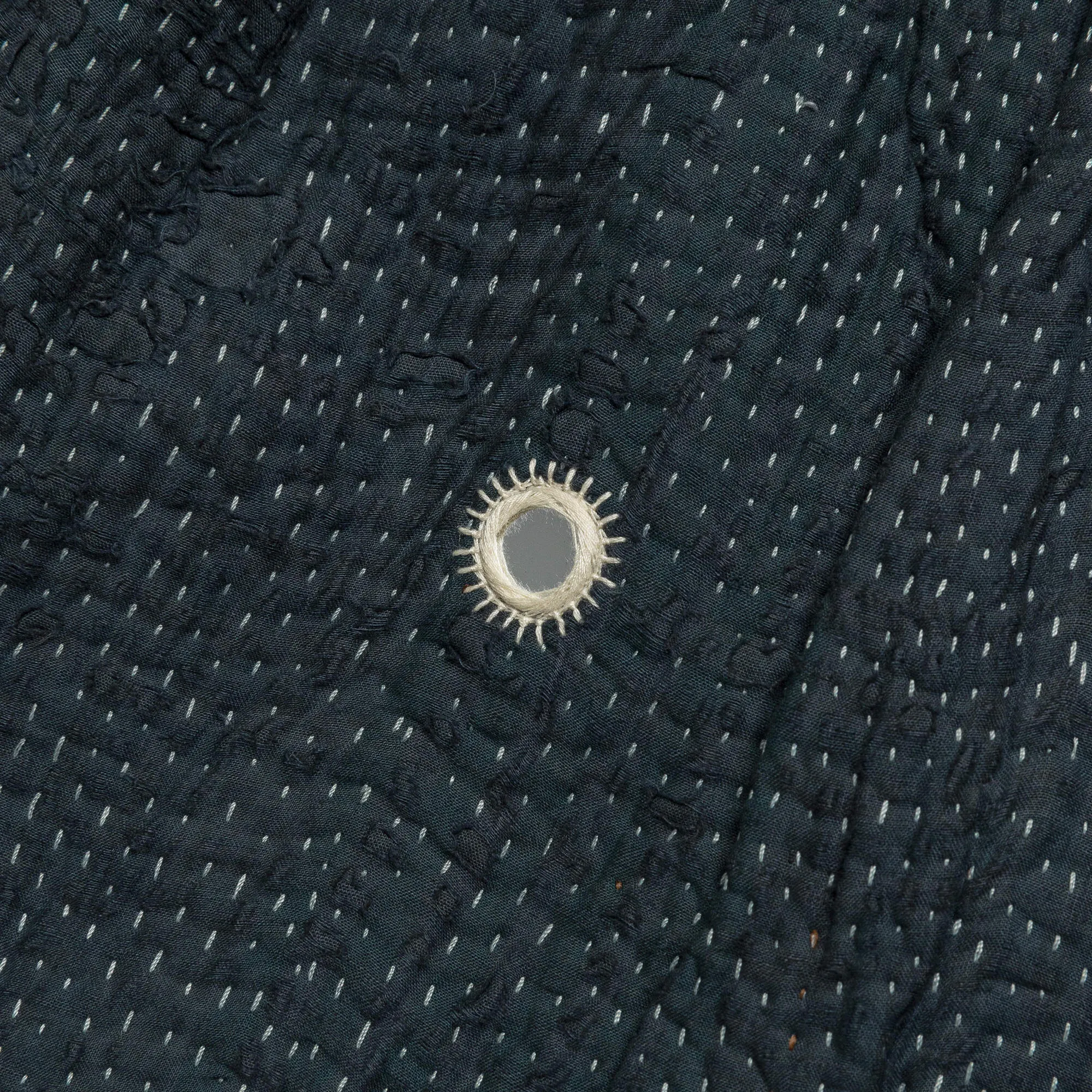 Mirror Shorts - Vintage Kantha Indigo/Ecru