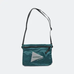 Nylon Sacoche x and wander - Blue/Green