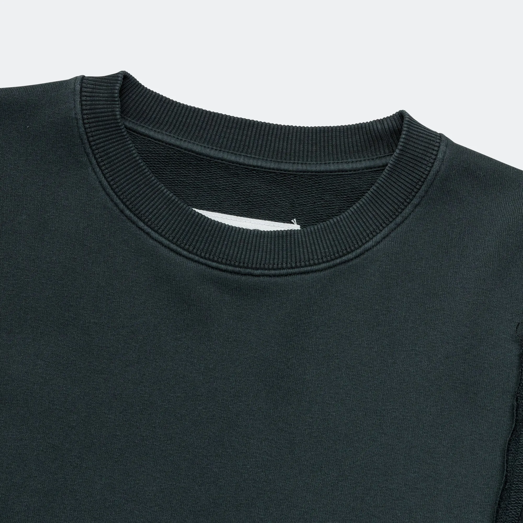 Panelled Crewneck Numbers Motif - Navy