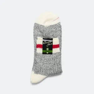 Rag Socks 1/4 - Grey/Red