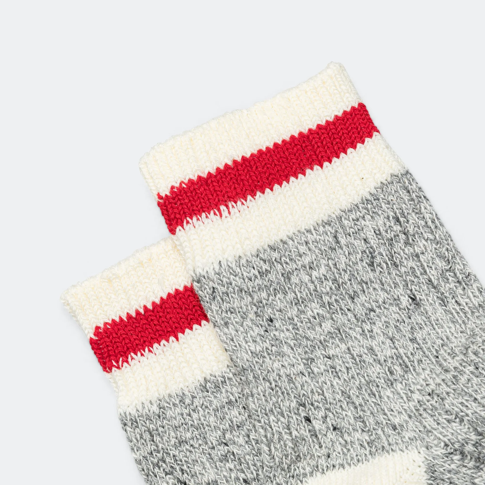 Rag Socks 1/4 - Grey/Red