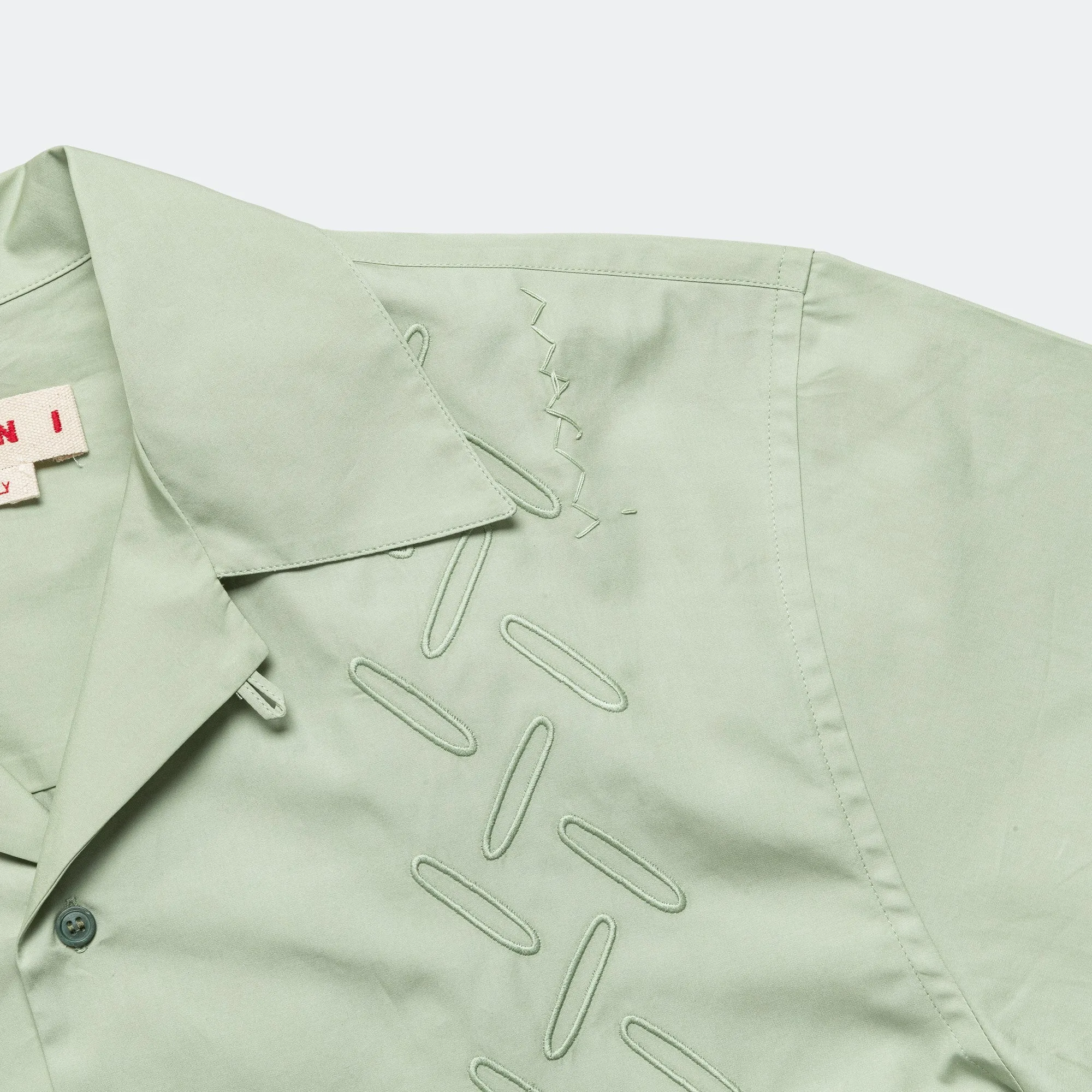 Short Sleeve Pattern Cotton Shirt - Linden