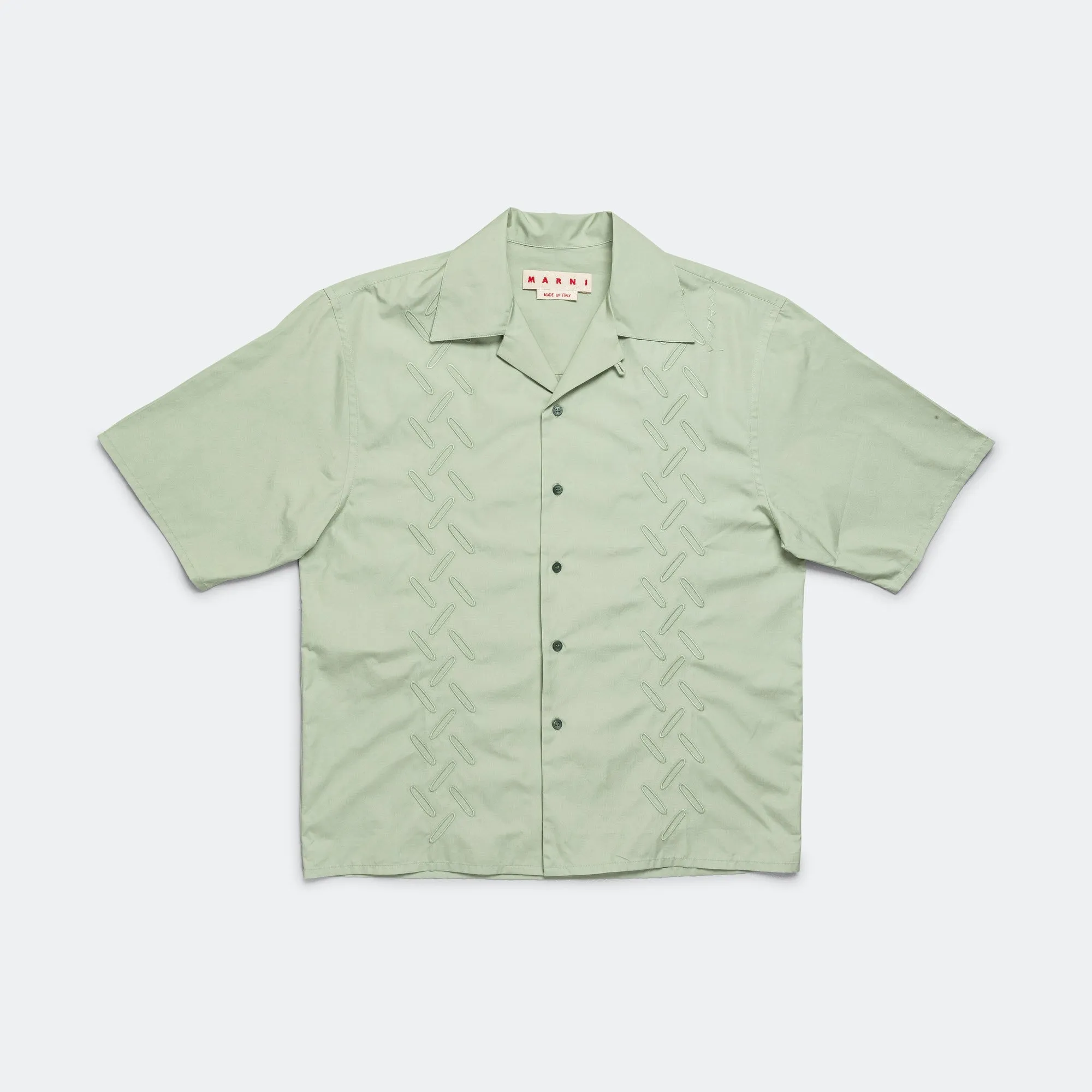 Short Sleeve Pattern Cotton Shirt - Linden