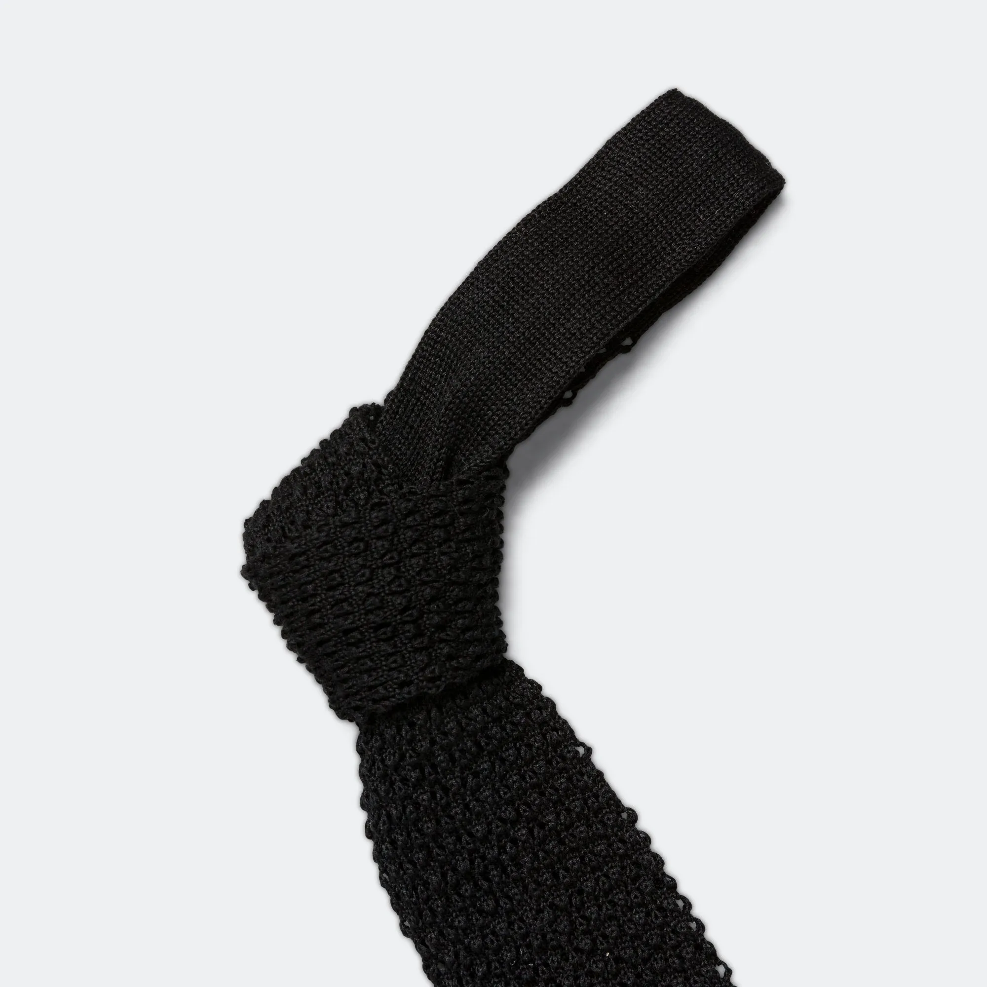 Silk Knit Tie Solid - Black