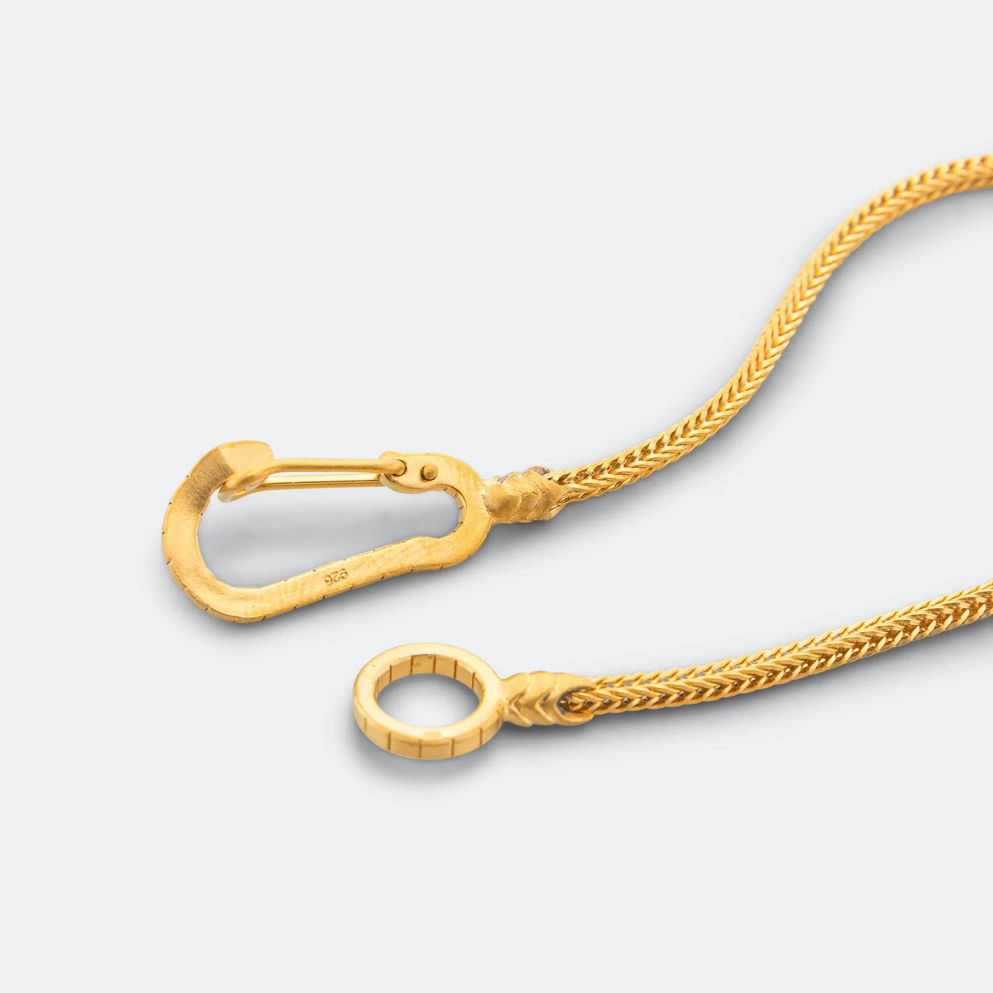 Snake Karabiner Bracelet - Gold Plating/925 Silver