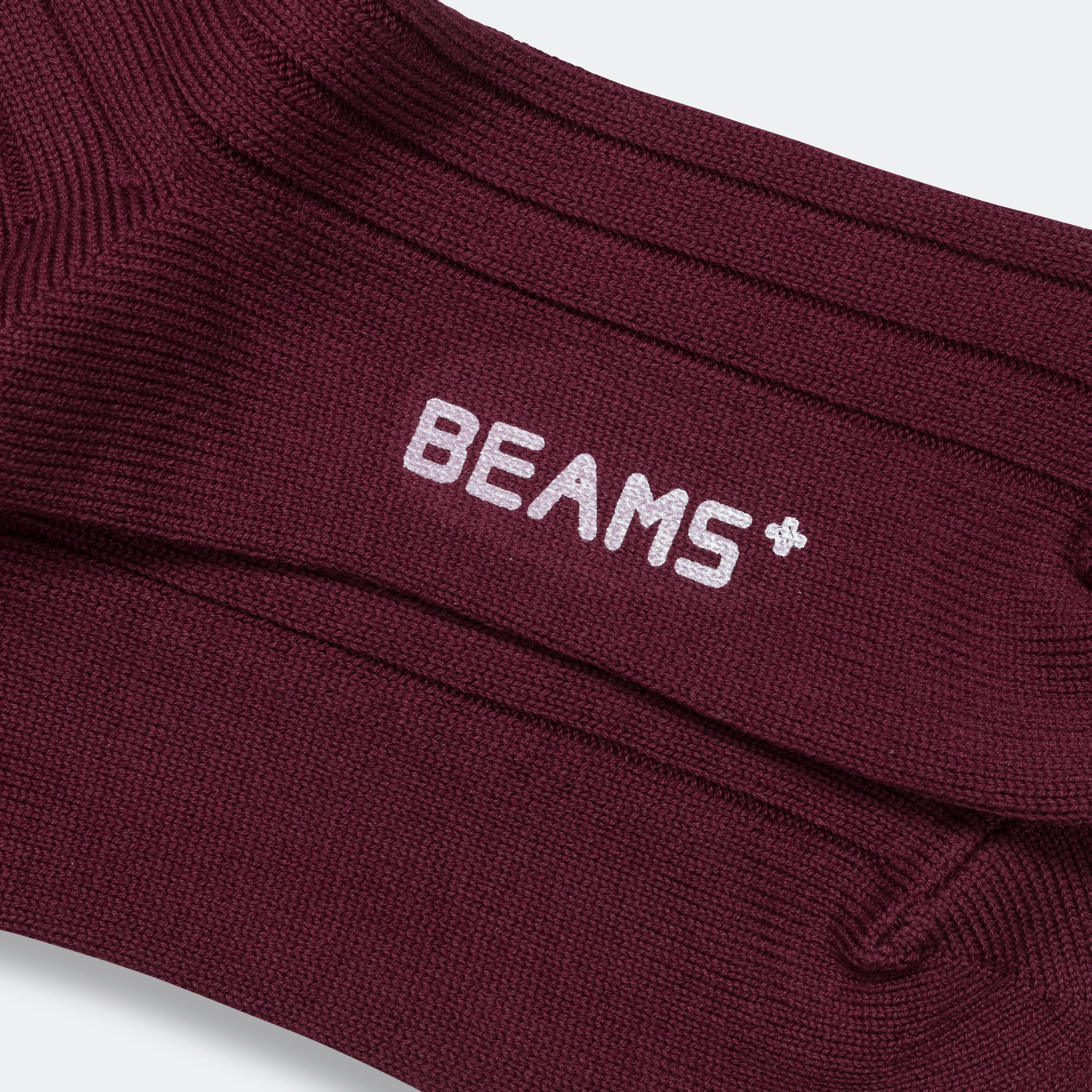 Solid Rib Socks - Burgundy