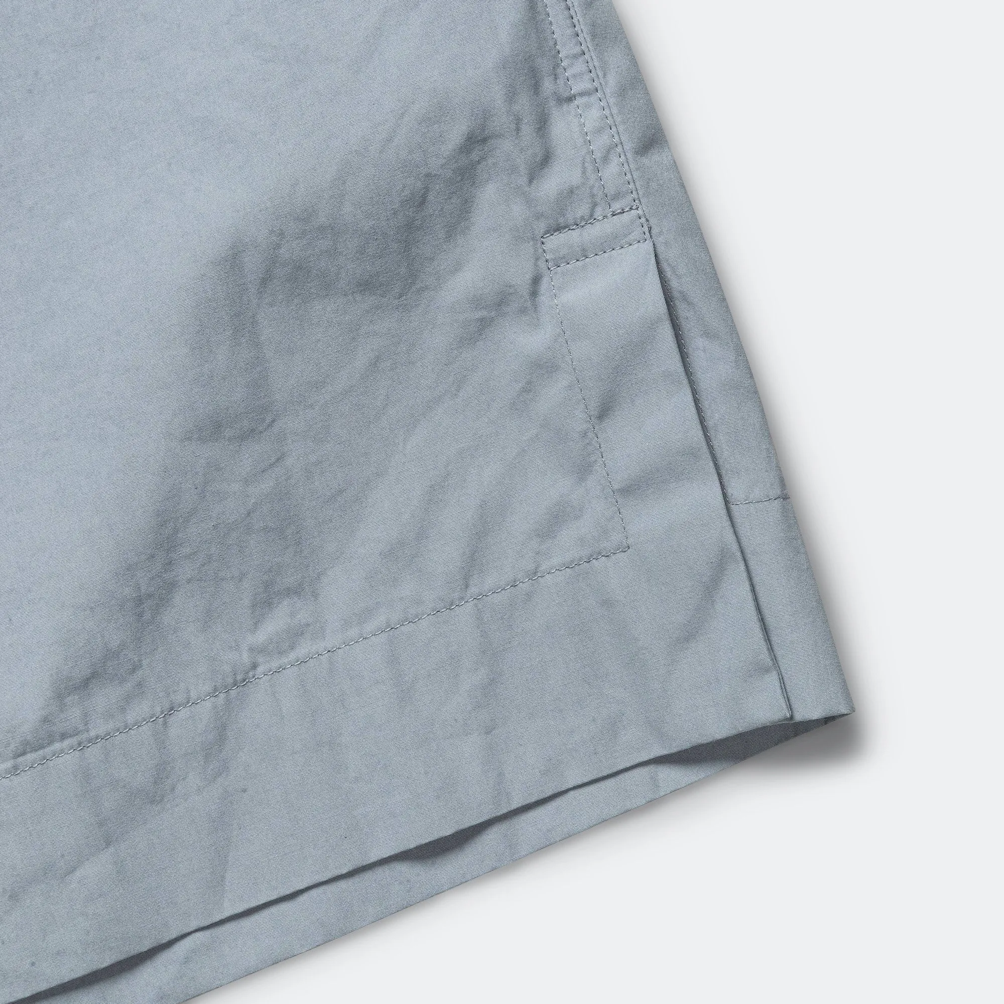 SS Flap Pocket Shirt - Compact Cotton Poplin Pewter