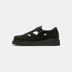 Strapped Oxford - Black Leather