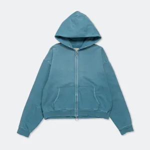 SWT Knit ZIP-UP GYM Parka - Turquoise
