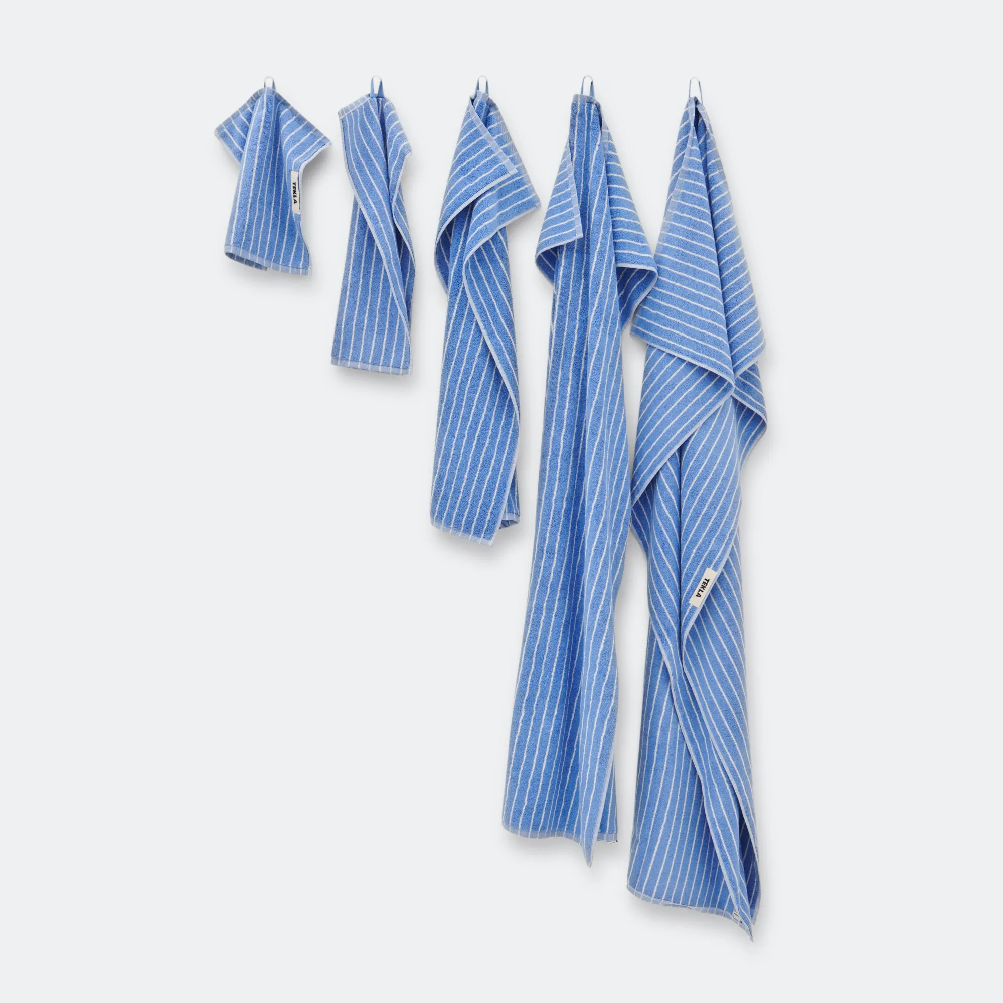 Terry Towel - Clear Blue Stripes