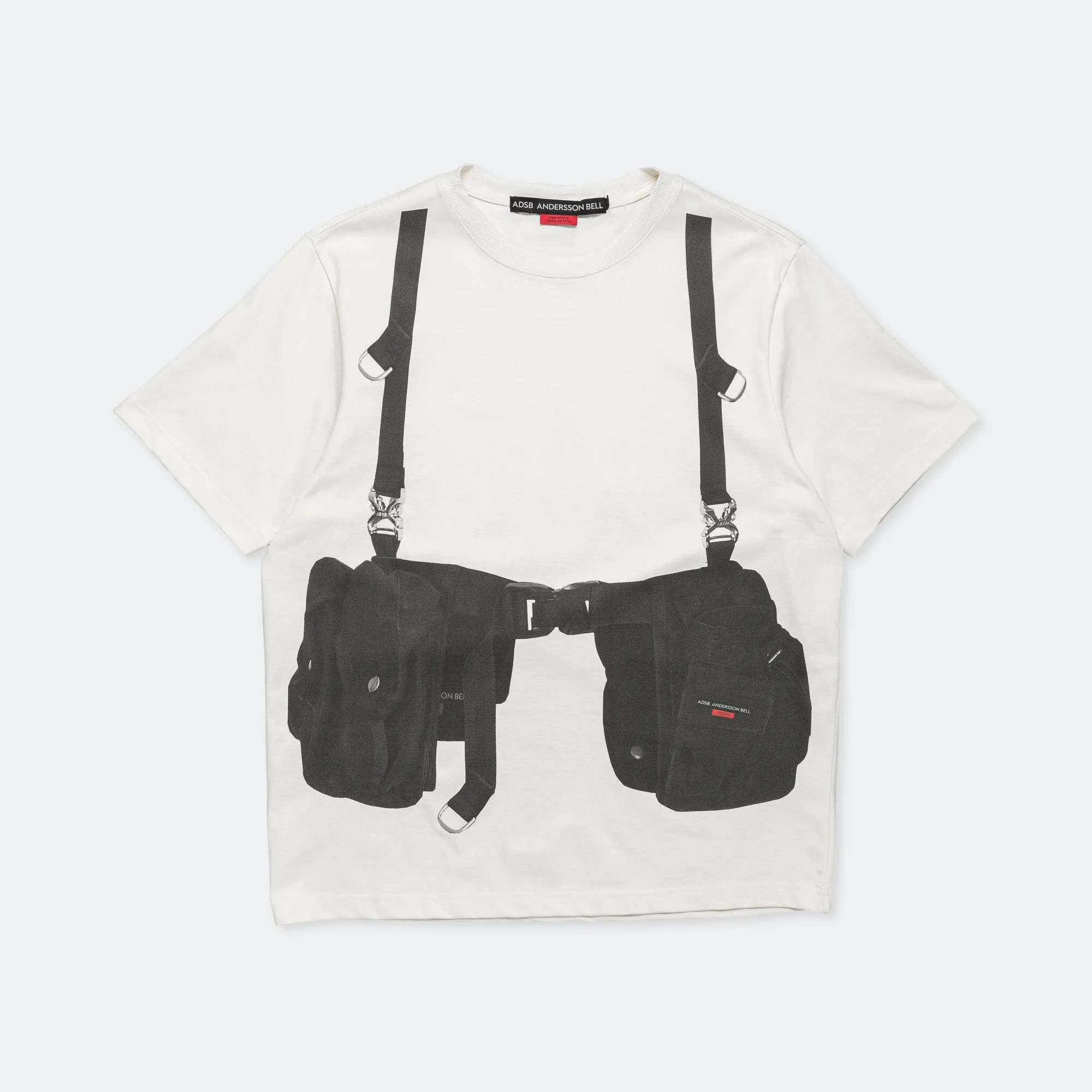 Utility Vest Trompe L'oeil T-Shirt - White