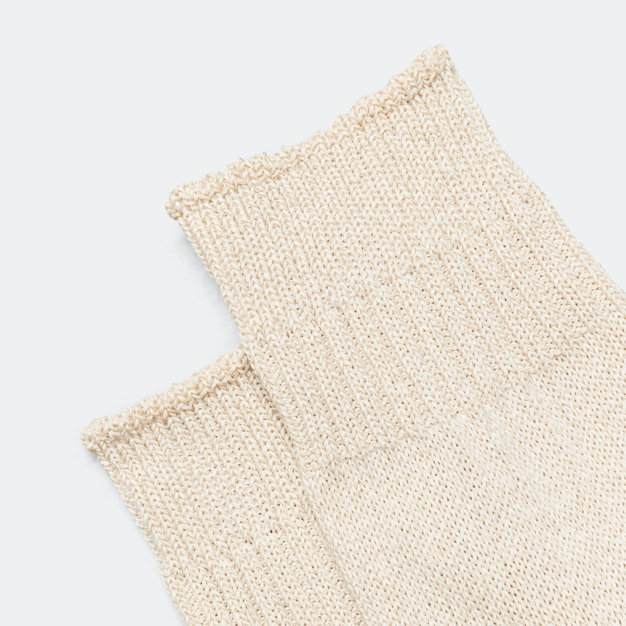 WASHI Short Rib Socks - Natural
