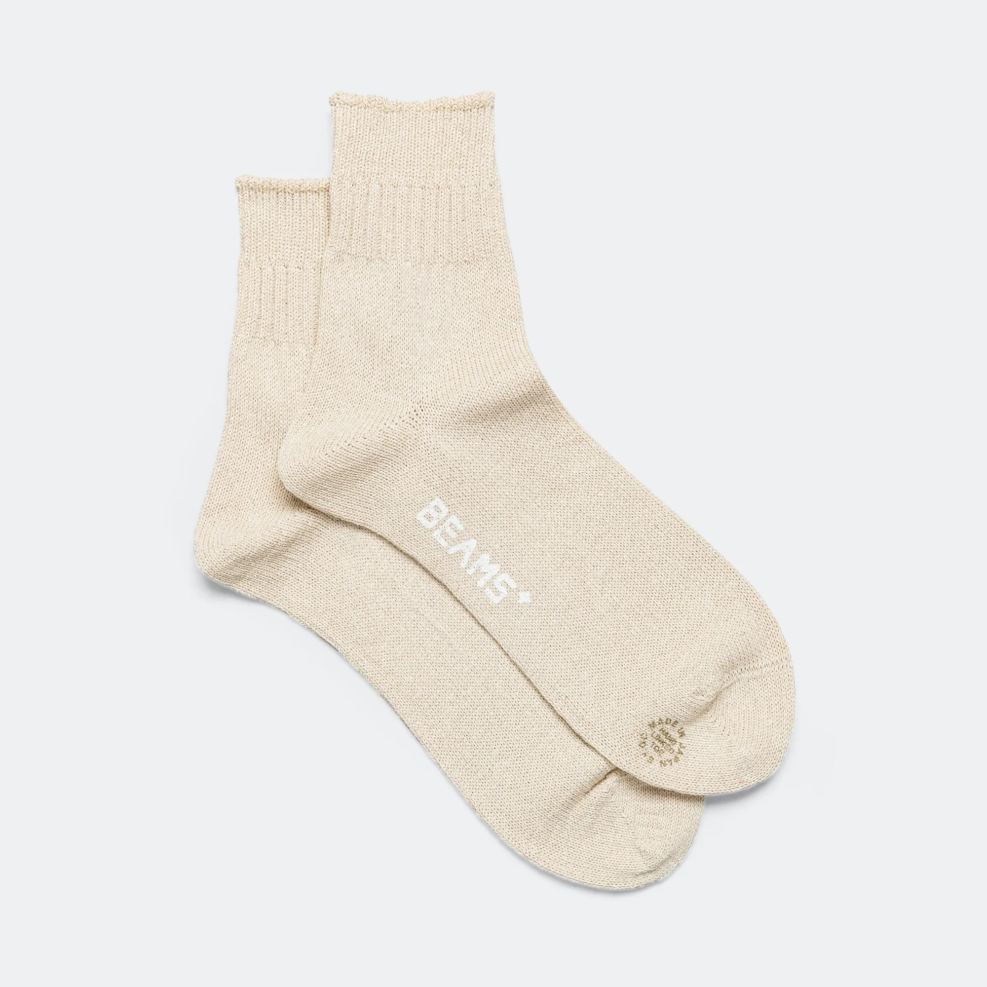 WASHI Short Rib Socks - Natural