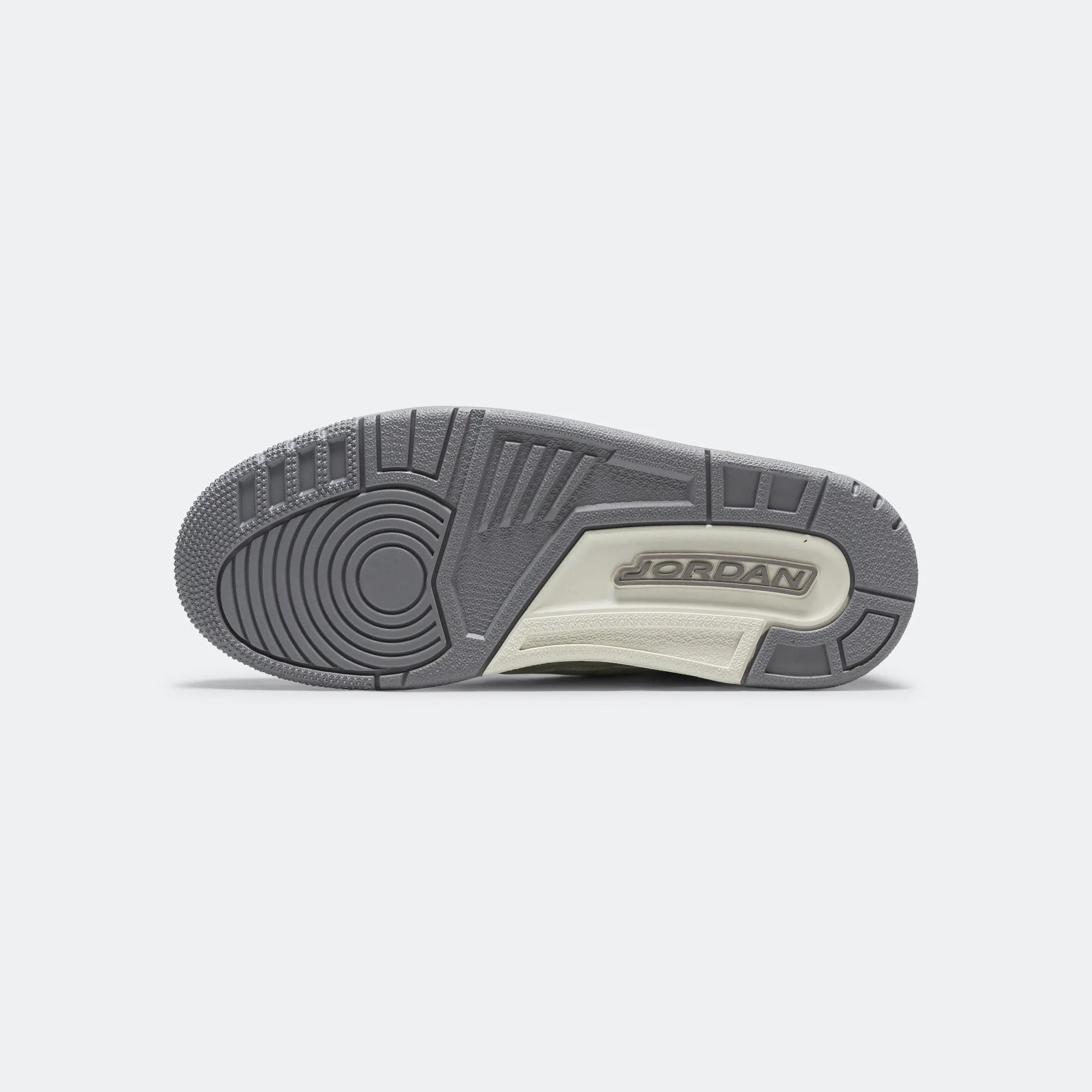 Womens Air Jordan 3 - Sail/Cement Grey-Metallic Silver